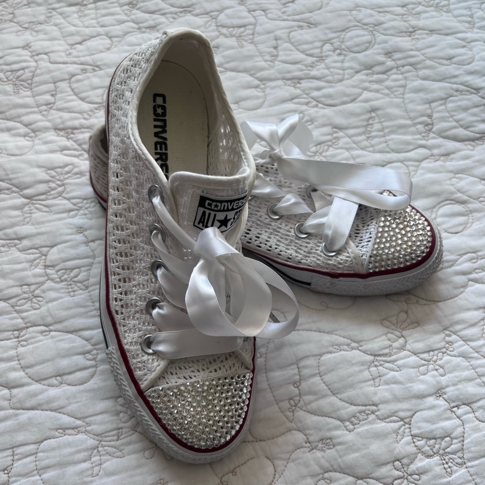 Custom Converse with Sparkle Toe